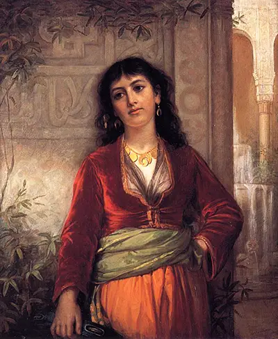 The Unwelcome Companion - A Street Scene in Cairo John William Waterhouse